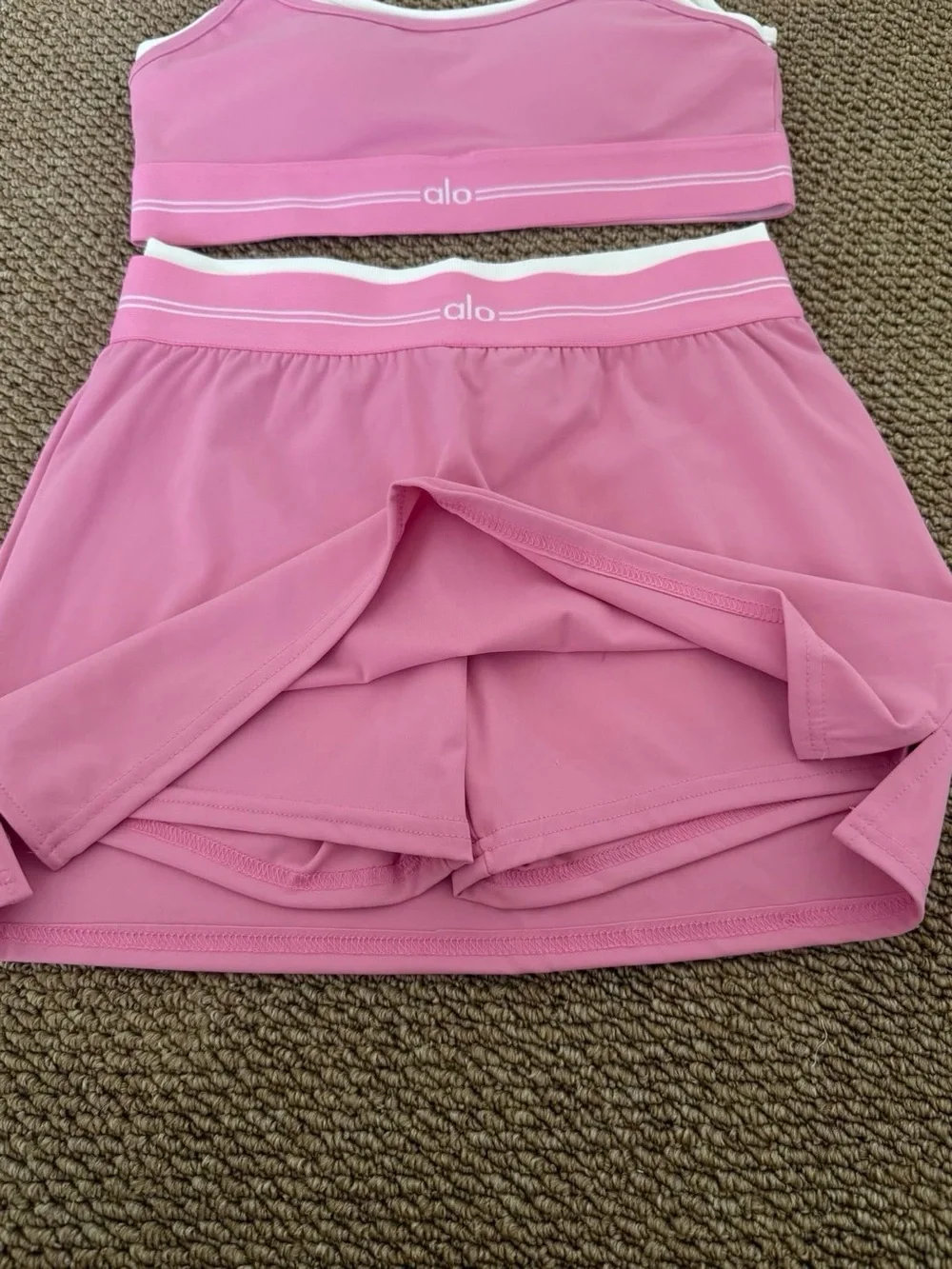 ALO Yoga Pink Athletic Skort with Built-In Shorts